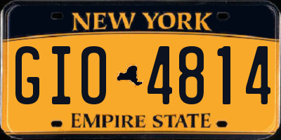 NY license plate GIO4814