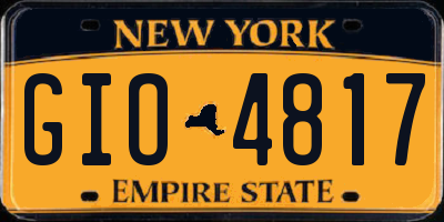 NY license plate GIO4817