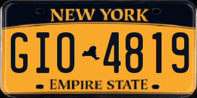 NY license plate GIO4819