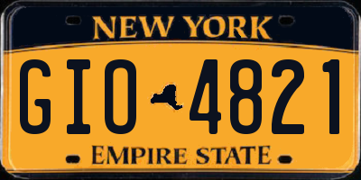 NY license plate GIO4821