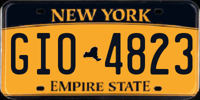 NY license plate GIO4823