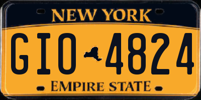 NY license plate GIO4824