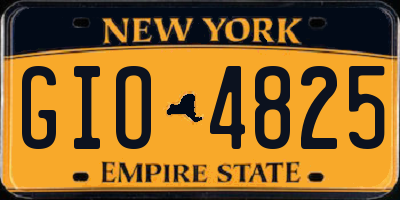 NY license plate GIO4825