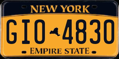 NY license plate GIO4830