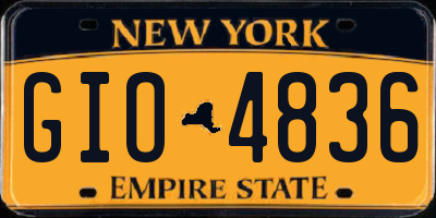 NY license plate GIO4836