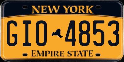 NY license plate GIO4853