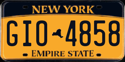 NY license plate GIO4858