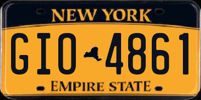 NY license plate GIO4861
