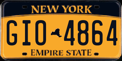 NY license plate GIO4864