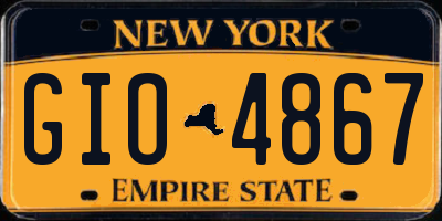 NY license plate GIO4867