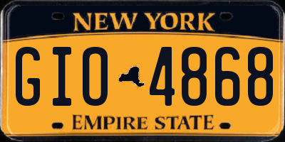 NY license plate GIO4868