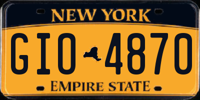 NY license plate GIO4870
