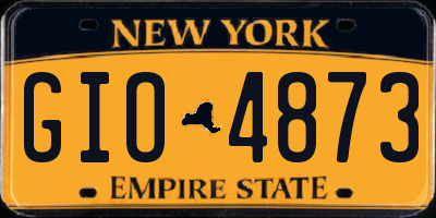 NY license plate GIO4873