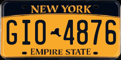 NY license plate GIO4876