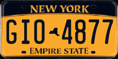 NY license plate GIO4877