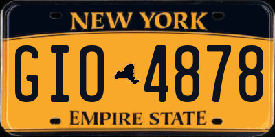 NY license plate GIO4878