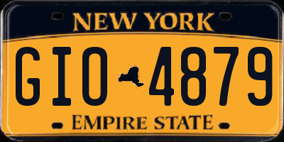 NY license plate GIO4879