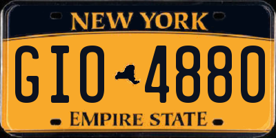 NY license plate GIO4880