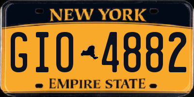NY license plate GIO4882