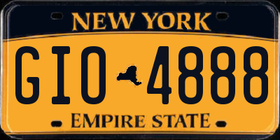 NY license plate GIO4888