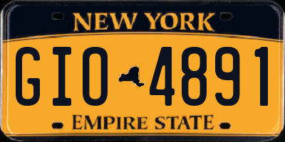 NY license plate GIO4891