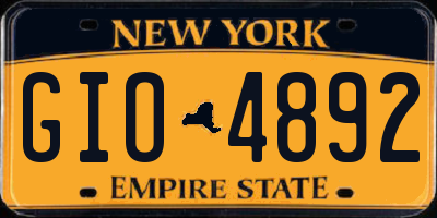 NY license plate GIO4892