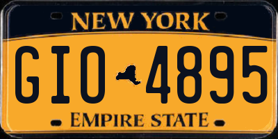 NY license plate GIO4895