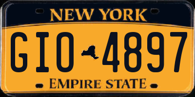 NY license plate GIO4897