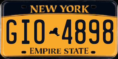 NY license plate GIO4898