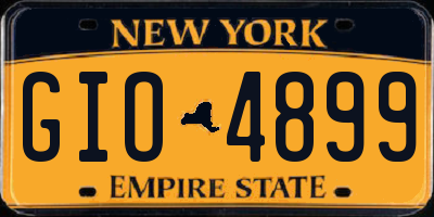NY license plate GIO4899