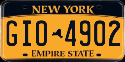 NY license plate GIO4902