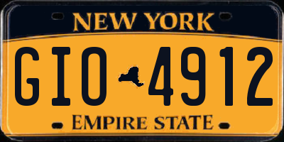 NY license plate GIO4912
