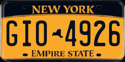 NY license plate GIO4926