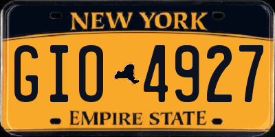 NY license plate GIO4927