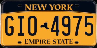 NY license plate GIO4975
