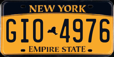 NY license plate GIO4976