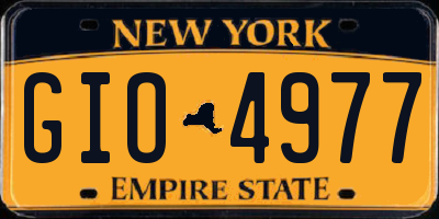 NY license plate GIO4977