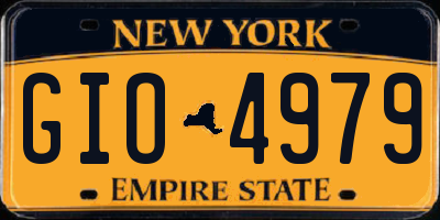 NY license plate GIO4979