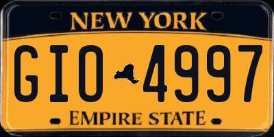 NY license plate GIO4997