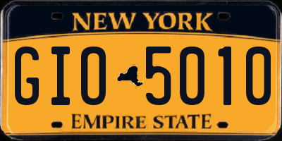 NY license plate GIO5010