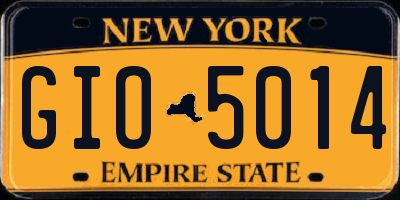 NY license plate GIO5014