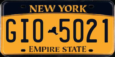 NY license plate GIO5021