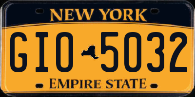 NY license plate GIO5032