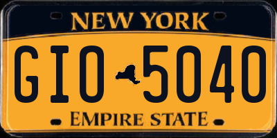 NY license plate GIO5040