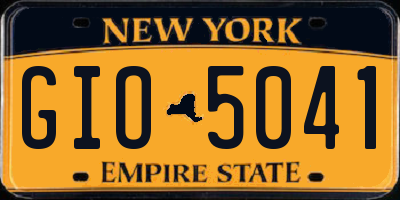 NY license plate GIO5041
