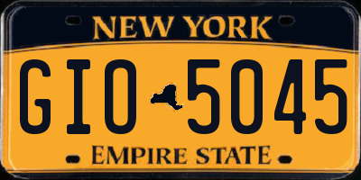 NY license plate GIO5045