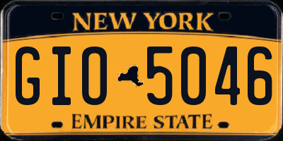 NY license plate GIO5046