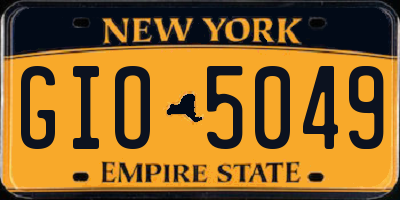 NY license plate GIO5049