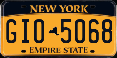 NY license plate GIO5068
