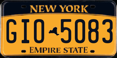 NY license plate GIO5083